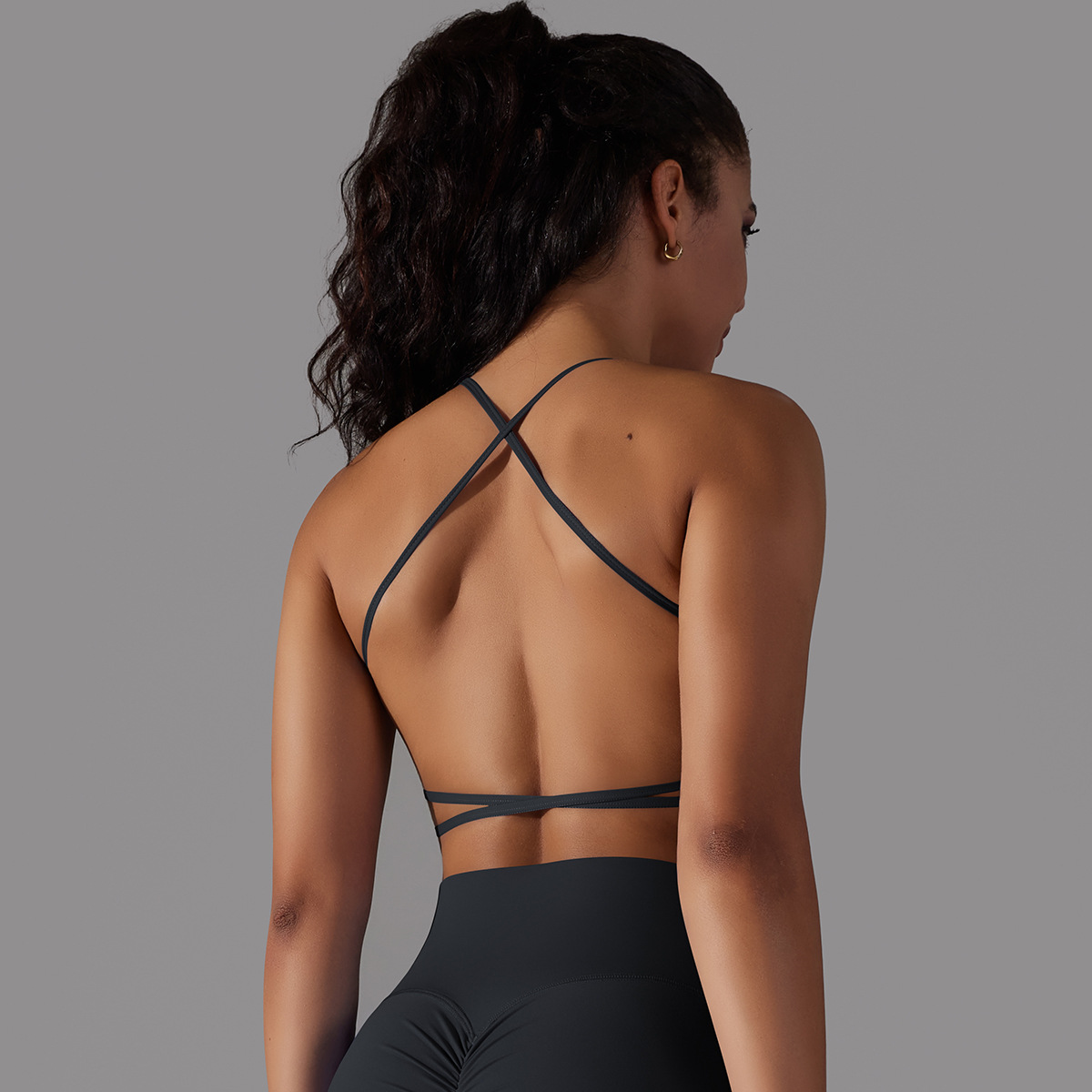Breathable Wrapped Tube Top Back Cross Bra Vest Underwear Backless Sports Top Workout Tank for Women - Image 6